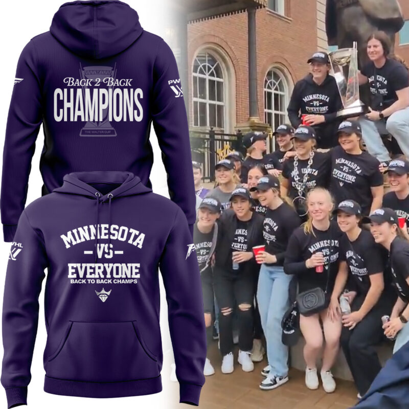 Special 2025 Back 2 Back Champions Minnesota Frost Hoodie - Purple