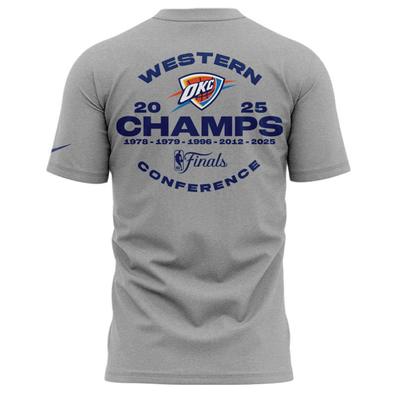 Exclusive Versio OKC Thunder Western Conference Champions Tshirt 2025 - Image 3