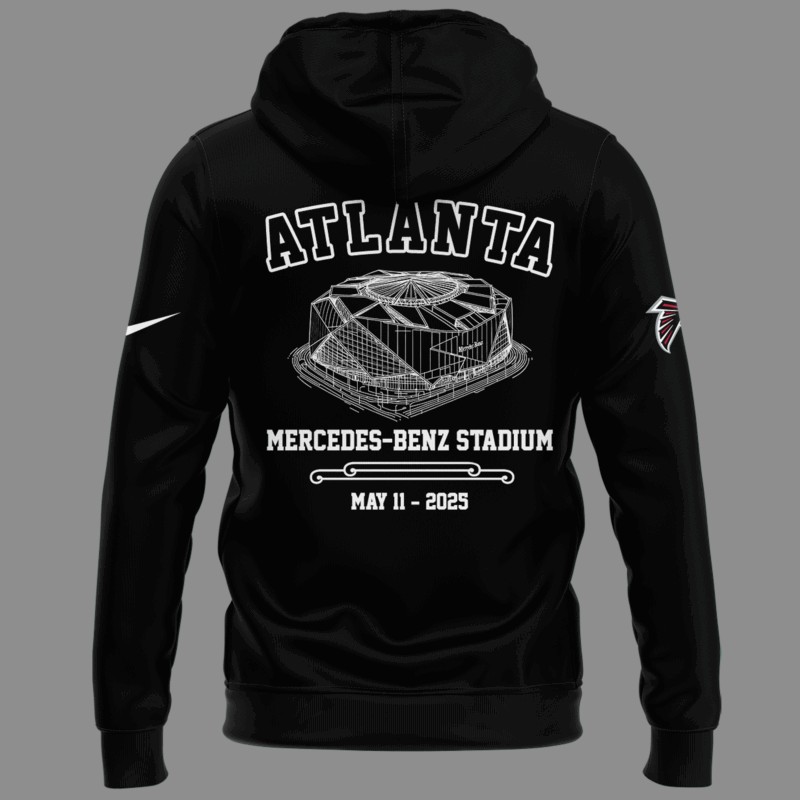 Limited Edition The Big Ass Stadium Tour x Atlanta Falcons Black Hoodie 2025 - Image 3