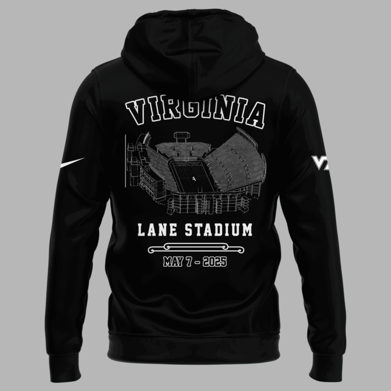Limited Edition M72 World Tour x Virginia Tech Hokies Black Hoodie 2025 - Image 3