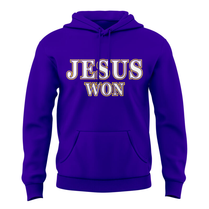 LSU Basketball Jesus Won - Purple Hoodie ll Limited Edition. - Image 2