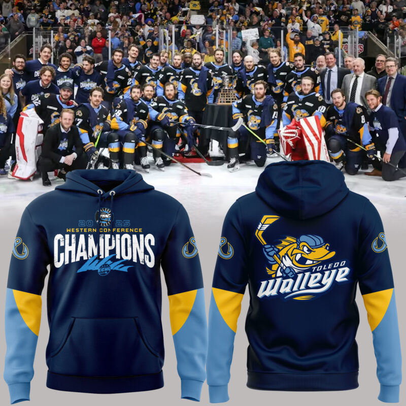 Toledo Walleye 2025 Western Conference Champions Hoodie