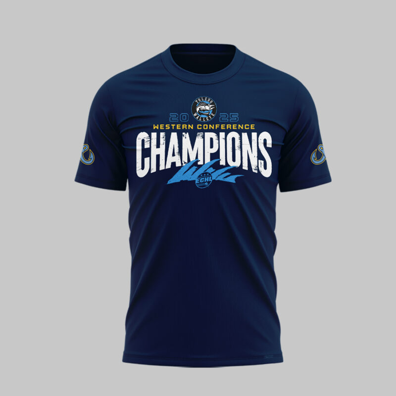 Toledo Walleye 2025 Western Conference Champions  T shirt - Image 2