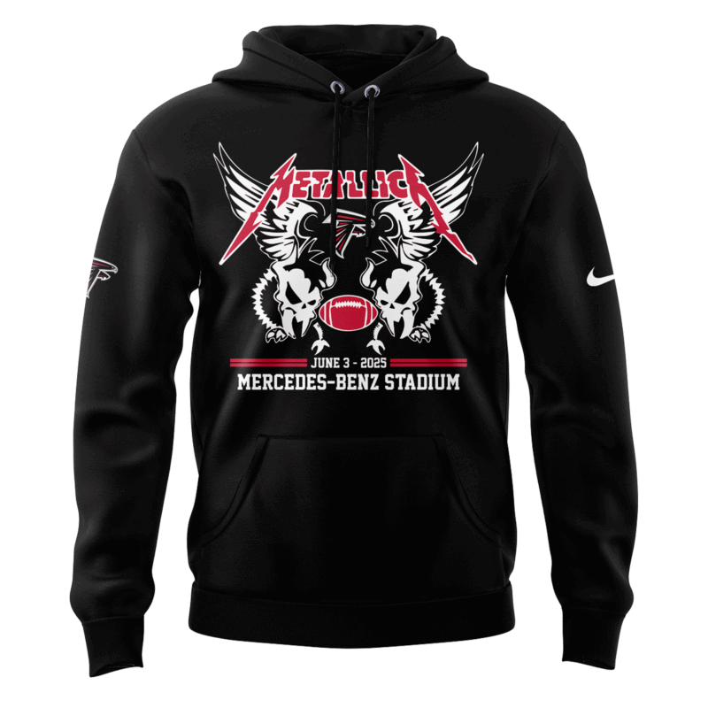 Limited Edition M72 World Tour x Atlanta Falcons Black Hoodie 2025 - Image 2