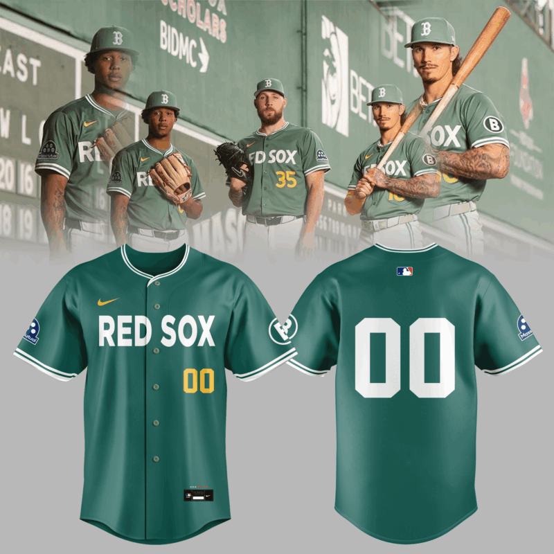 Boston Red Sox Nike 2025 City Connect Limited Jersey Custum  Number - Green