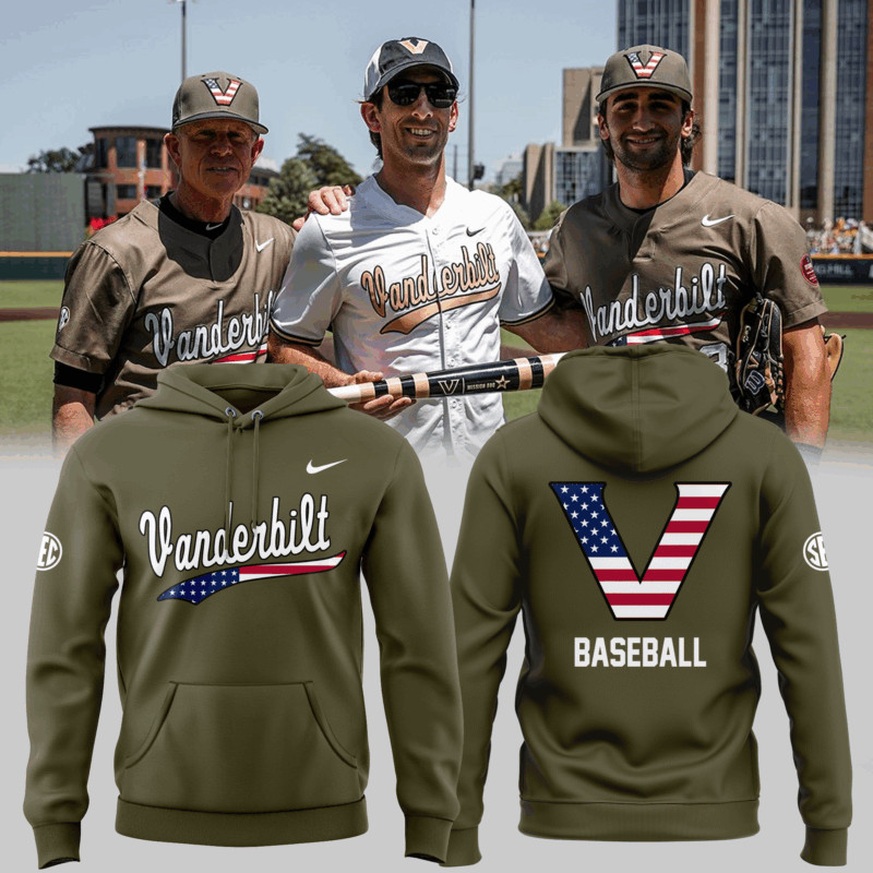 Limited Edition Vanderbilt Baseball Military Appreciation Hoodie 2025