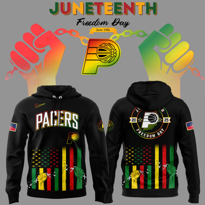 Special New Edition Indiana Pacers JuneTeenth Freedom Hoodie 2025