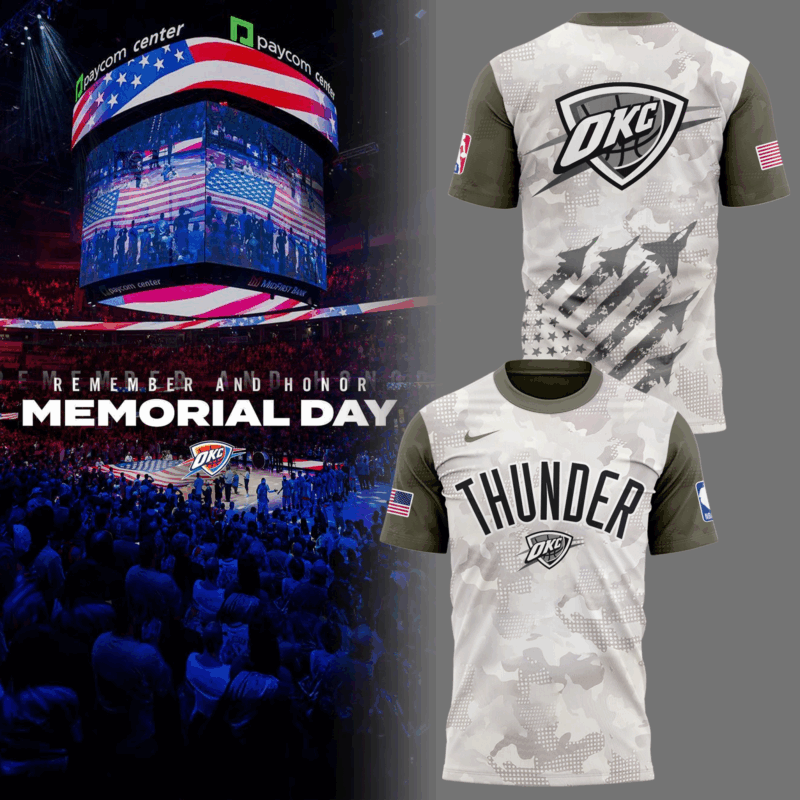 Special New Oklahoma City Thunder Memorial Day T-Shirt 2025