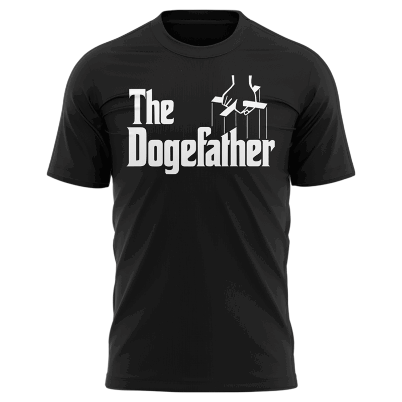 Special New Elon Musk The Dogefather Black Tshirt 2025 - Image 2