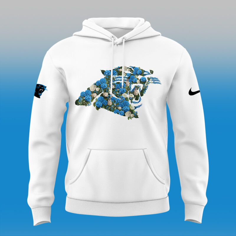 Limited Edition Carolina Panthers Happy Mother’s Day White Hoodie 2025 - Image 2