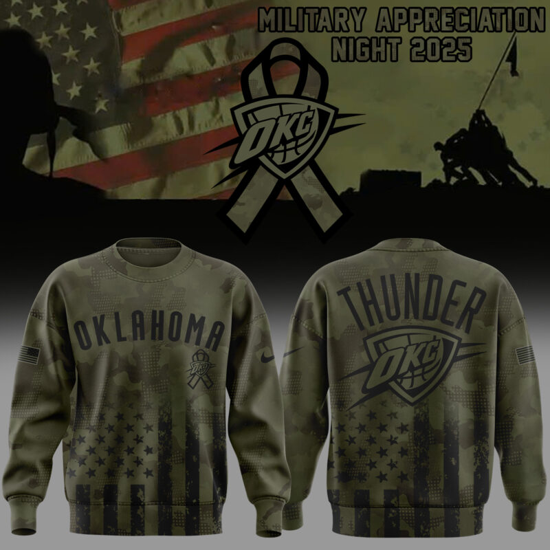 Special New Oklahoma City Thunder Military Appreciation Night Sweat 2025