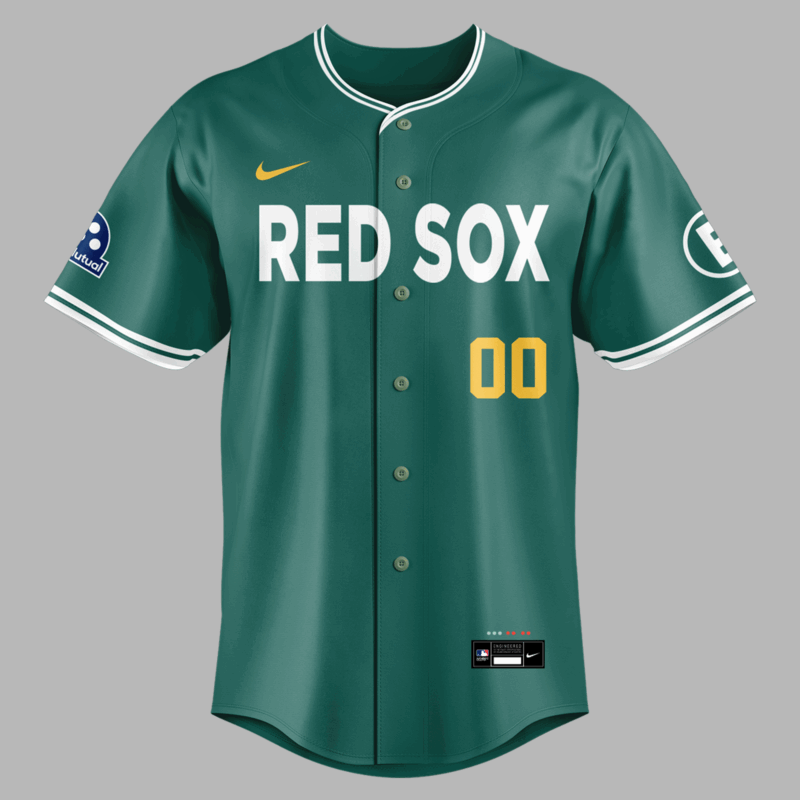 Boston Red Sox Nike 2025 City Connect Limited Jersey Custum  Number - Green - Image 2