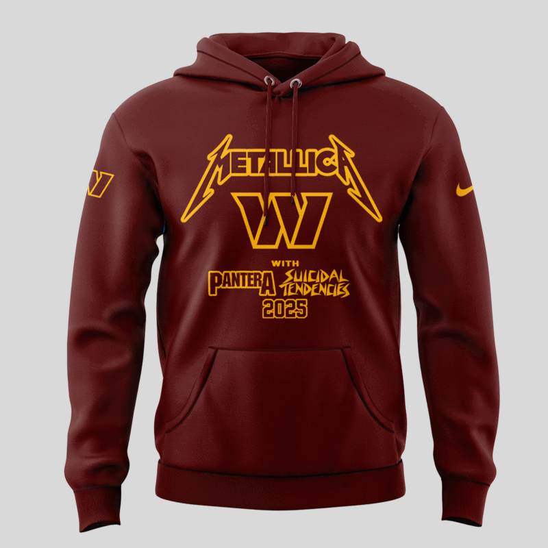 Limited Edition M72 World Tour With Pantera And Suicidal Tendencies x Washington Commanders Hoodie 2025 - Image 2