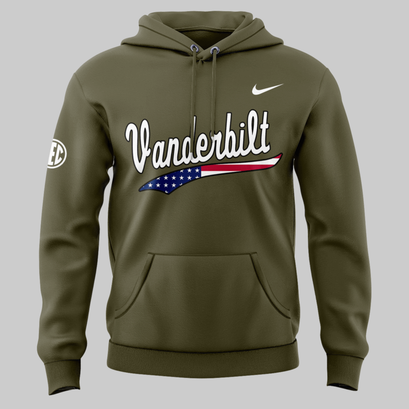 Limited Edition Vanderbilt Baseball Military Appreciation Hoodie 2025 - Image 2