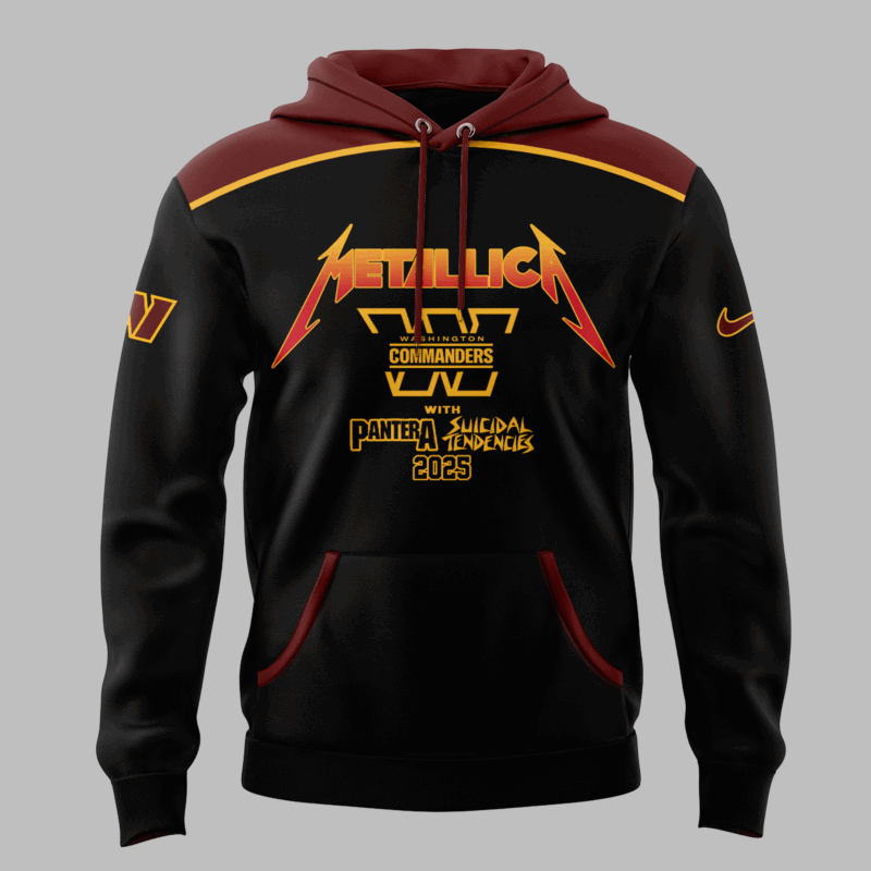 Limited Edition M72 World Tour With Pantera And Suicidal Tendencies x Washington Commanders Hoodie 2025 - Image 2