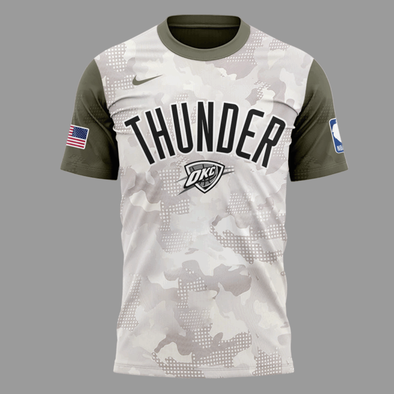 Special New Oklahoma City Thunder Memorial Day T-Shirt 2025 - Image 2