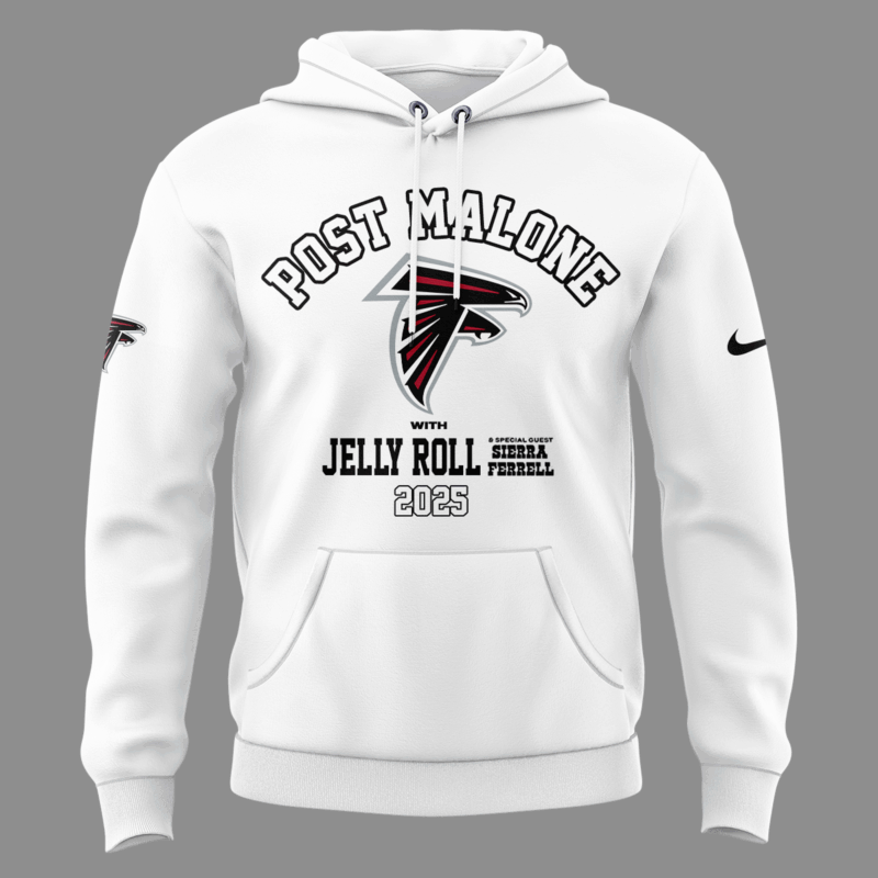 Limited Edition The Big Ass Stadium Tour x Atlanta Falcons White Hoodie 2025 - Image 2