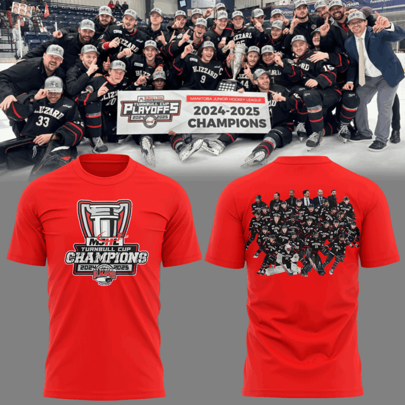 Special Edition Northern Manitoba Blizzard T-Shirt Turnbull Cup Champions!