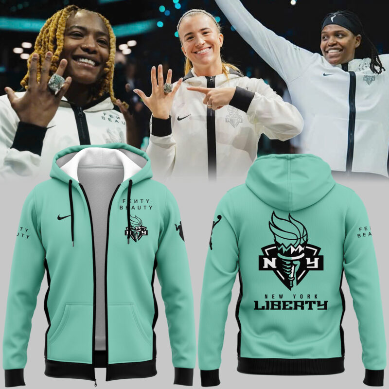 Limited Edition WNBA Champions New York Liberty Zip Hoodie 4
