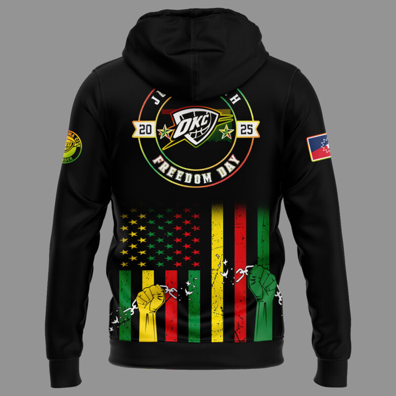 Limited Edition OKC Thunder June Nineteenth Hoodie 2025 - Image 3