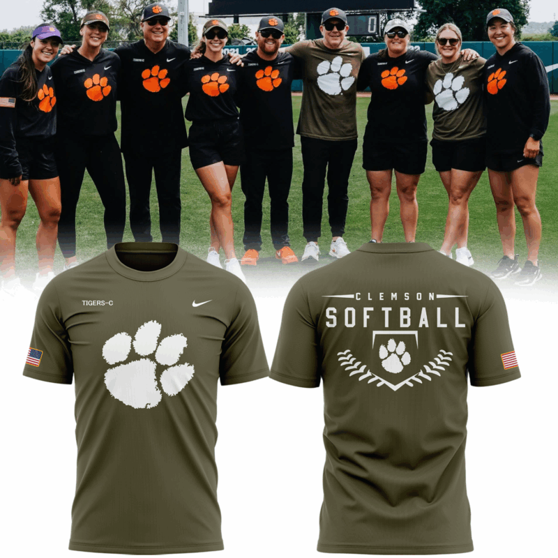 Limited Edition Clemson Softball Military Appreciation Tshirt