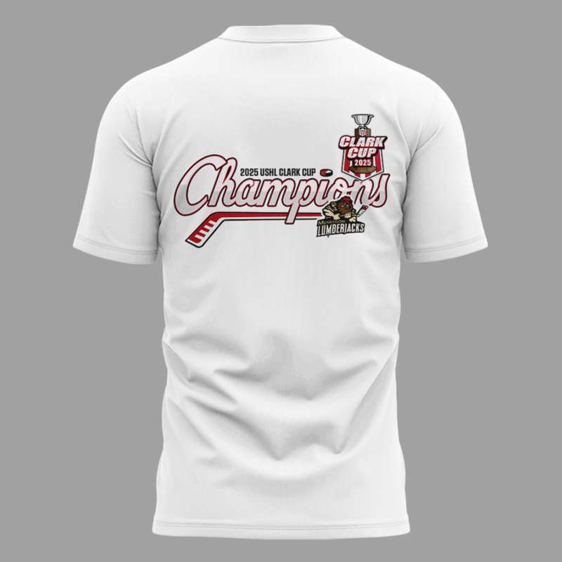 Special New T-Shirt Coach Parker Burgess Muskegon Lumberjacks Clark Cup Champions 2025 For Fans - Image 3