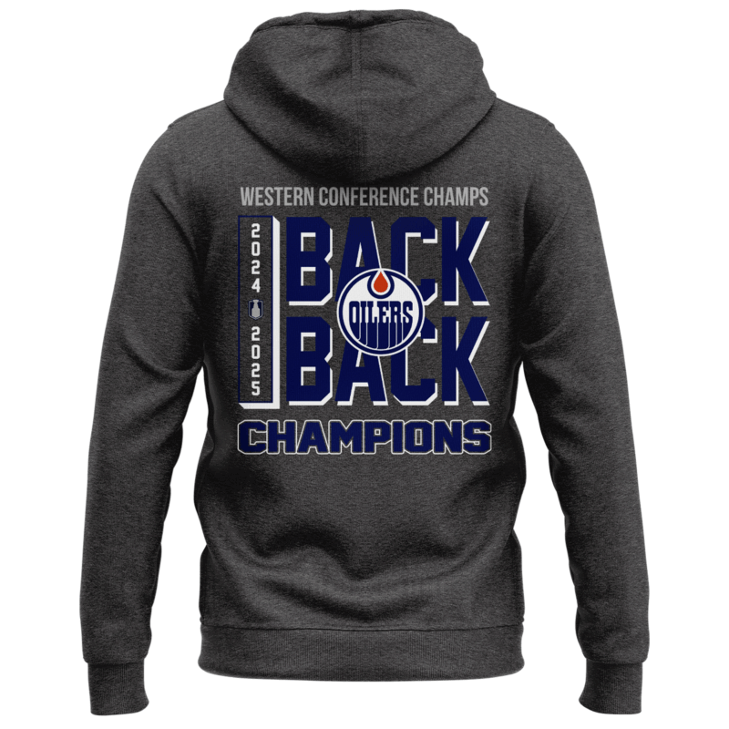 Exclusive Versio Edmonton Oilers Western Conference Back to Back Champs Hoodie - Image 3