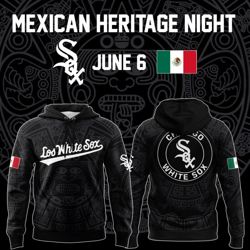 1.Special Edition Chicago White Sox Mexican Heritage Night Hoodie 2025