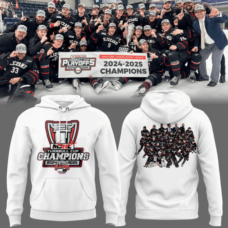 Special Edition Northern Manitoba Blizzard Hoodie Turnbull Cup Champions!
