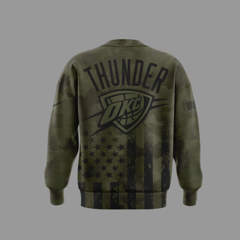Special New Oklahoma City Thunder Military Appreciation Night Sweat 2025 - Image 3