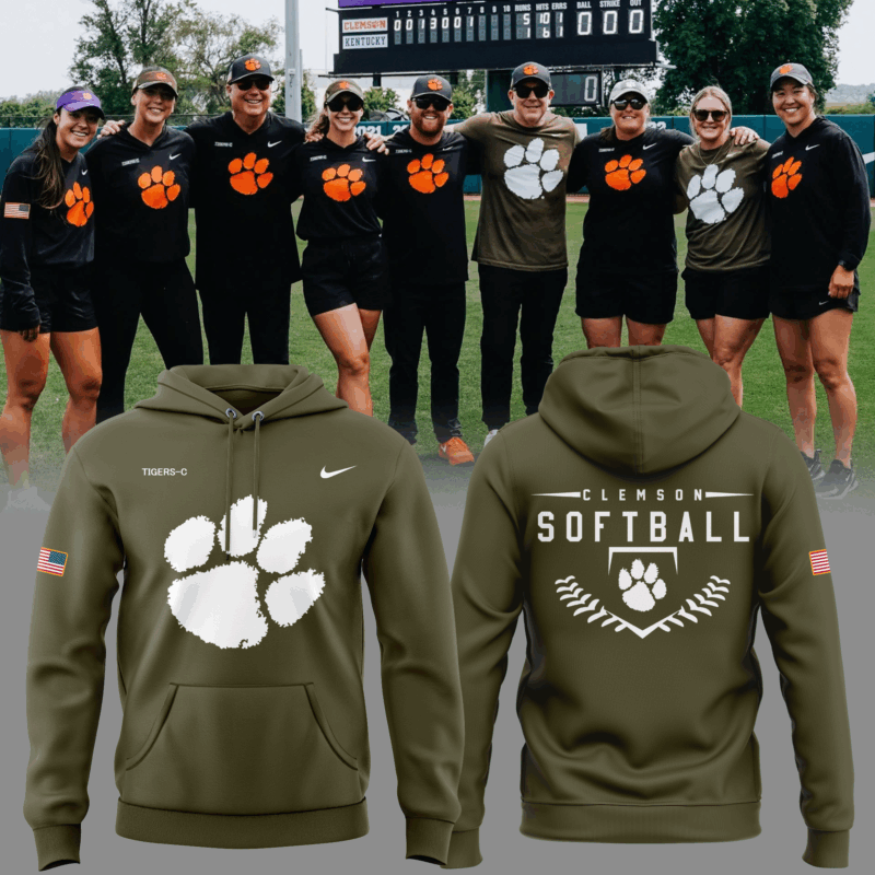Limited Edition Clemson Softball Military Appreciation Hoodie