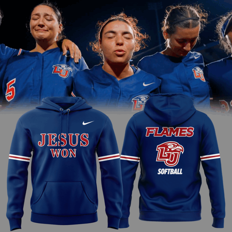 Special Edition Liberty Softball Hoodie Praise Be To God! " JESUS WON "