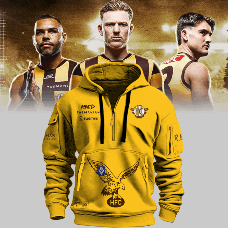 Limited Edition Hawthorn FC Quarter Zipper Hoodie 1925-2025