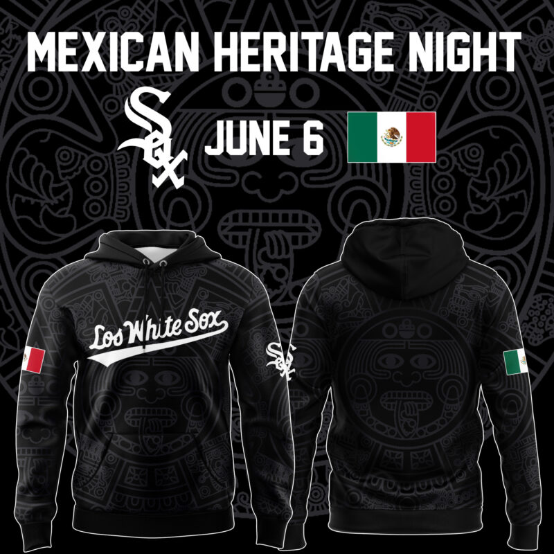 2.Special Edition Chicago White Sox Mexican Heritage Night Hoodie 2025