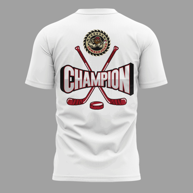 Special New T-Shirt Coach Parker Burgess Muskegon Lumberjacks Clark Cup Champions 2025 For Fans - Image 3