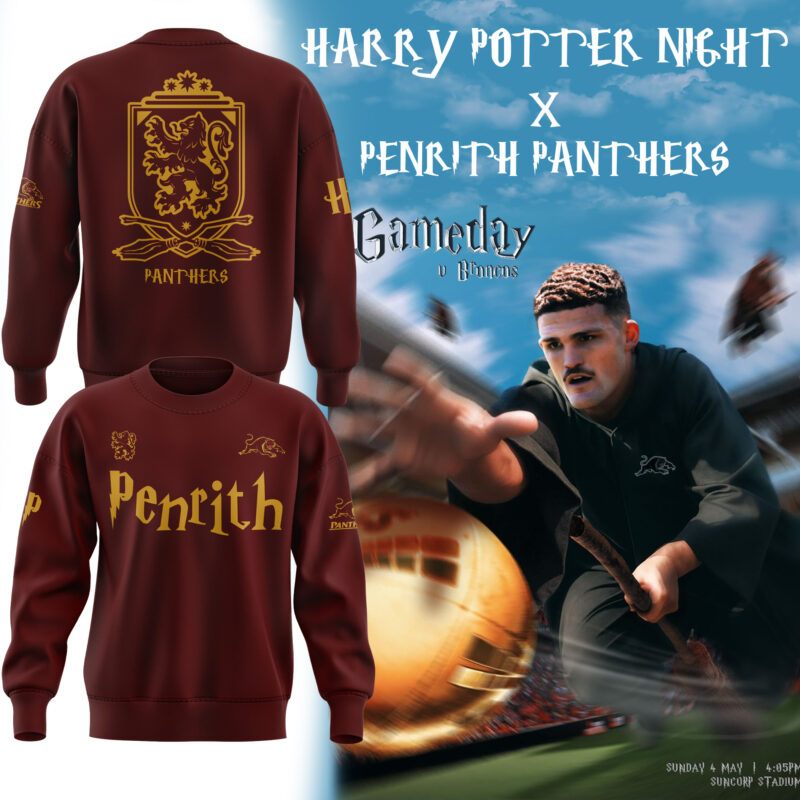 Harry Potter X Penrith Panthers NRL Limited Edition 2025  SWEATSHIRT
