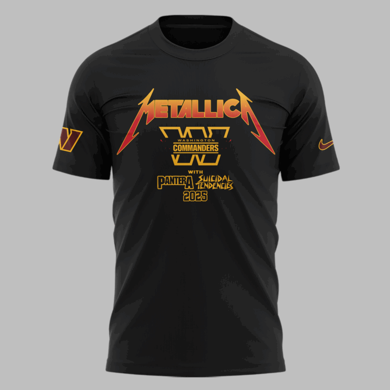 Limited Edition M72 World Tour With Pantera And Suicidal Tendencies x Washington Commanders Tshirt 2025 - Image 2
