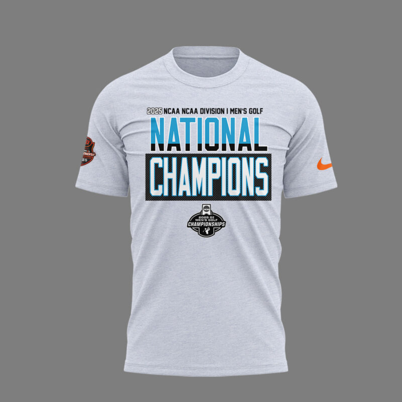 Oklahoma State Cowboys 2025 NCAA Men’s Golf National Champions  T SHIRT - Image 2
