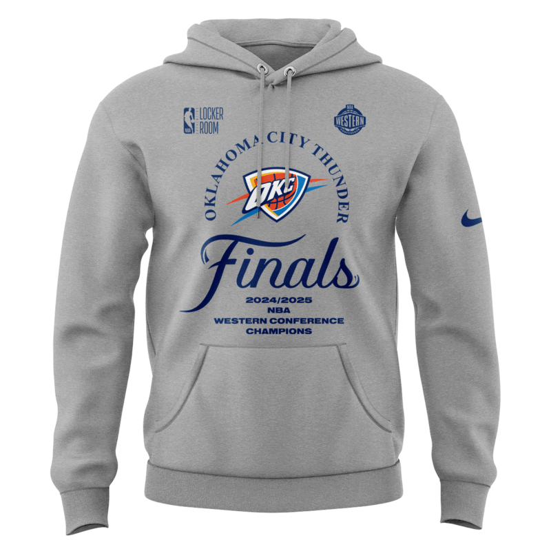 OKC THUNDER 2025 WESTERN CONFERENCE FINALS CHAMPIONS HOODIE - Image 2