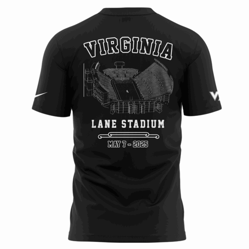 Limited Edition M72 World Tour x Virginia Tech Hokies Black Tshirt 2025 - Image 3