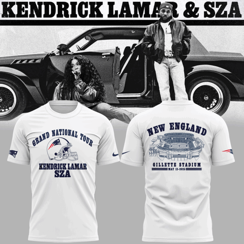 Limited Edition Grand National Tour x New England Patriots White Tshirt 2025