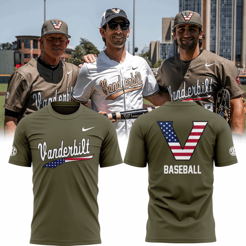 Limited Edition Vanderbilt Baseball Military Appreciation Tshirt 2025