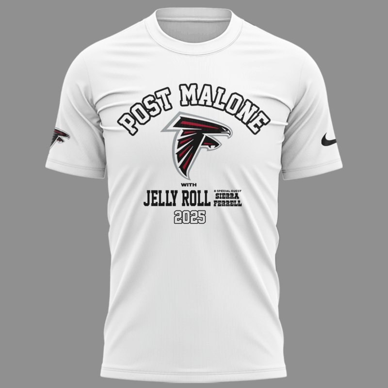 Limited Edition The Big Ass Stadium Tour x Atlanta Falcons White Tshirt 2025 - Image 2
