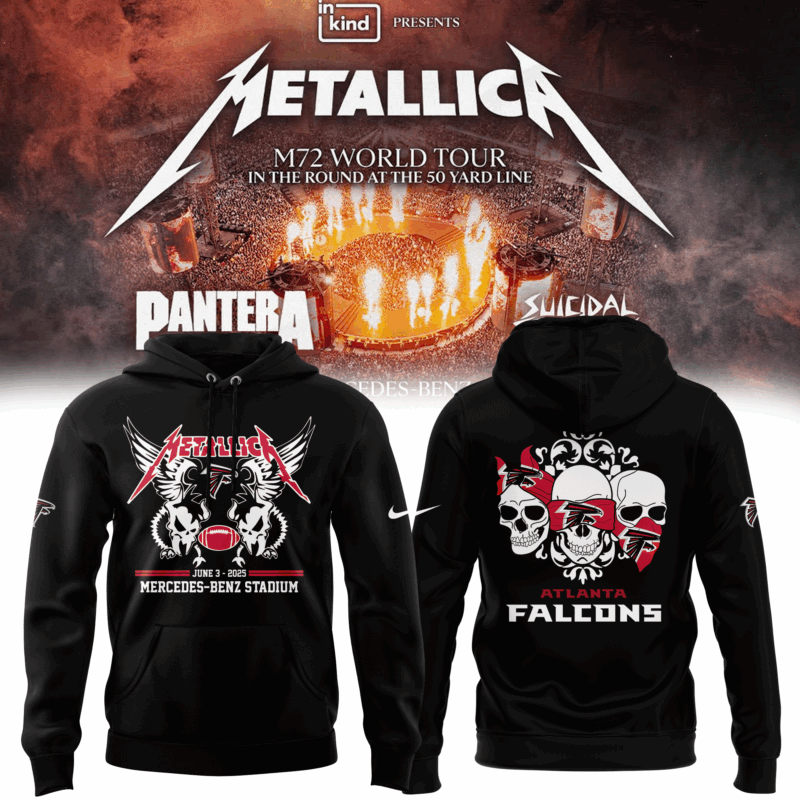 Limited Edition M72 World Tour x Atlanta Falcons Black Hoodie 2025