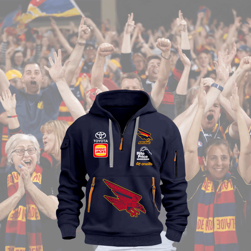 Adelaide Crows AFL 2025 Quarter Zipper Hoodie MO V1