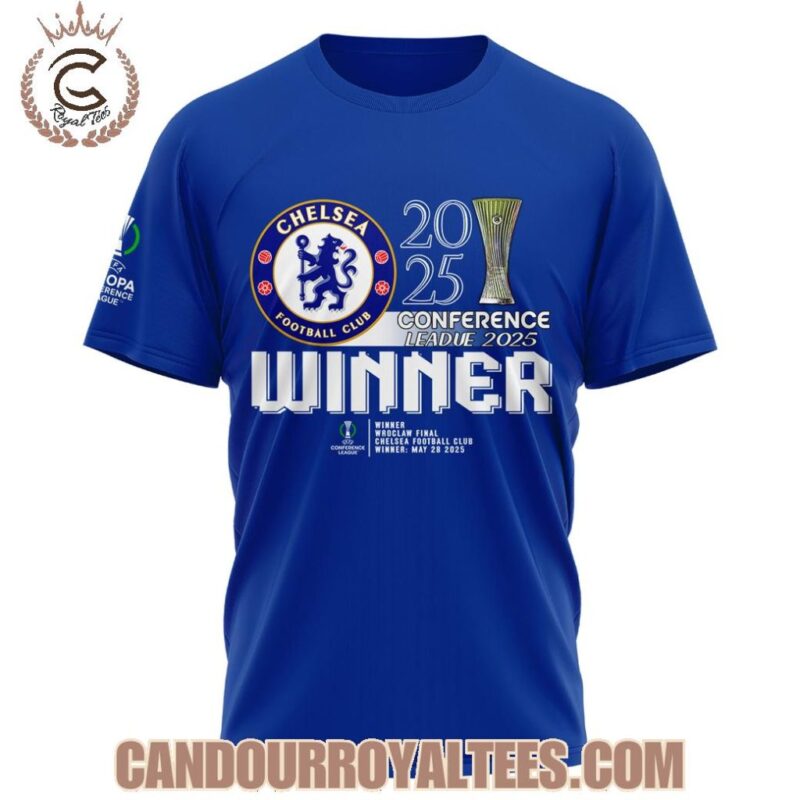 Chelsea UECL Winners Limited Edition 2025 T Shirt - Image 2