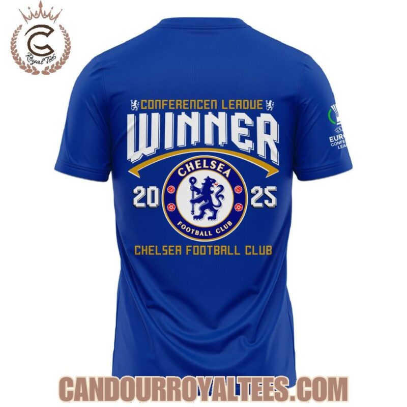 Chelsea UECL Winners Limited Edition 2025 T Shirt - Image 3