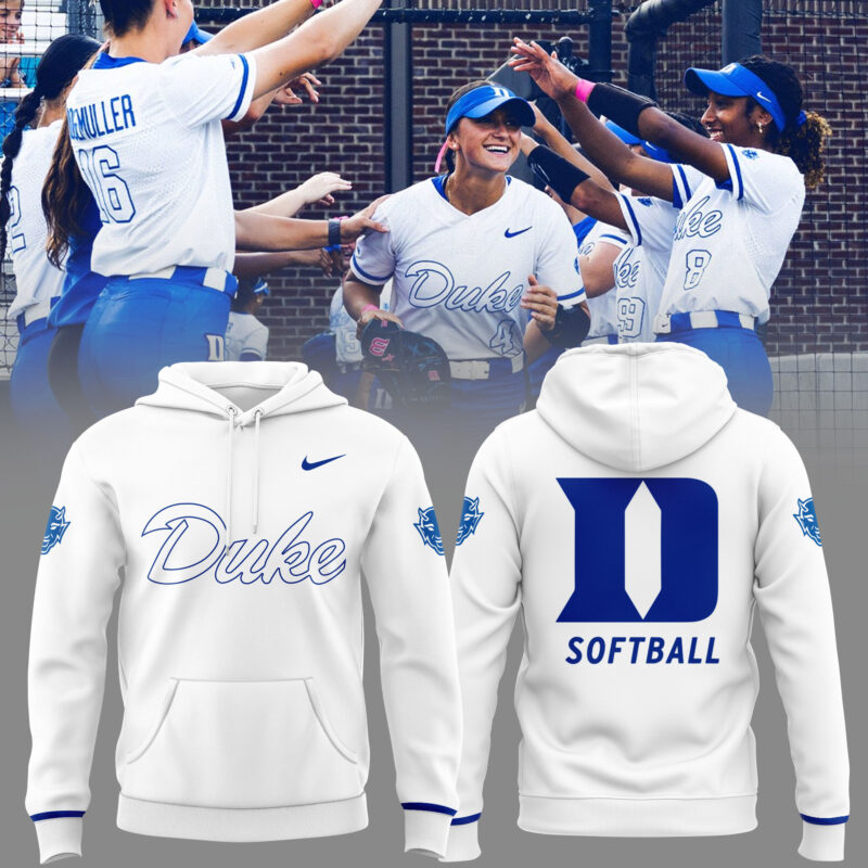 Limited Edition Duke Softball White Hoodie 2025