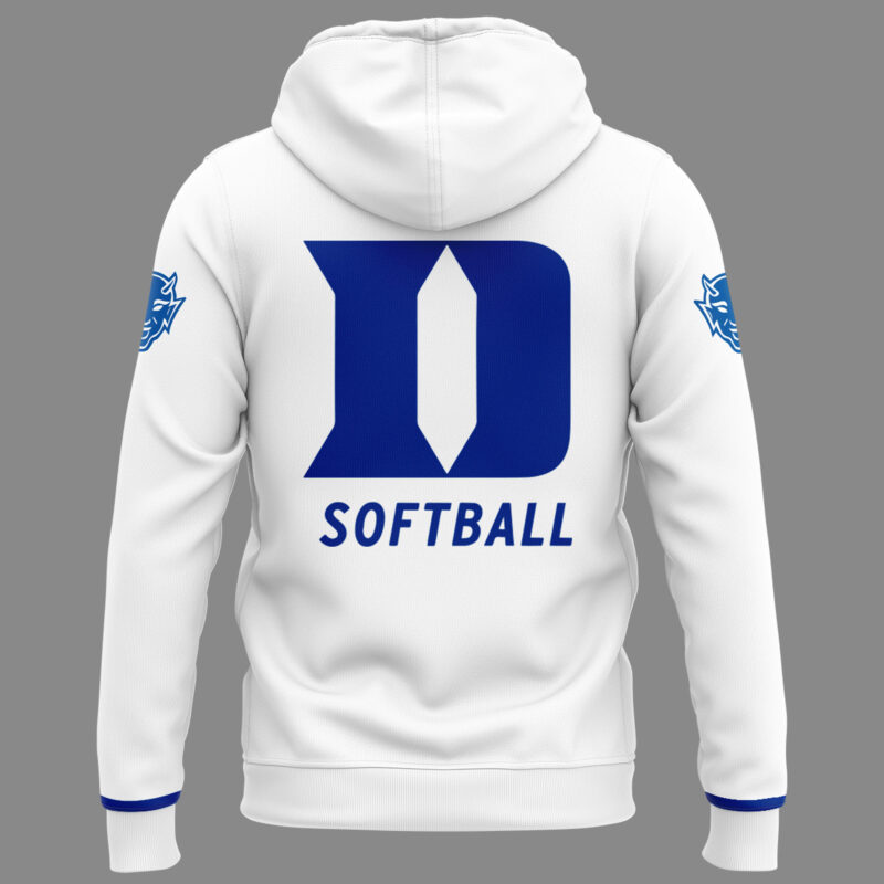 Limited Edition Duke Softball White Hoodie 2025 - Image 3