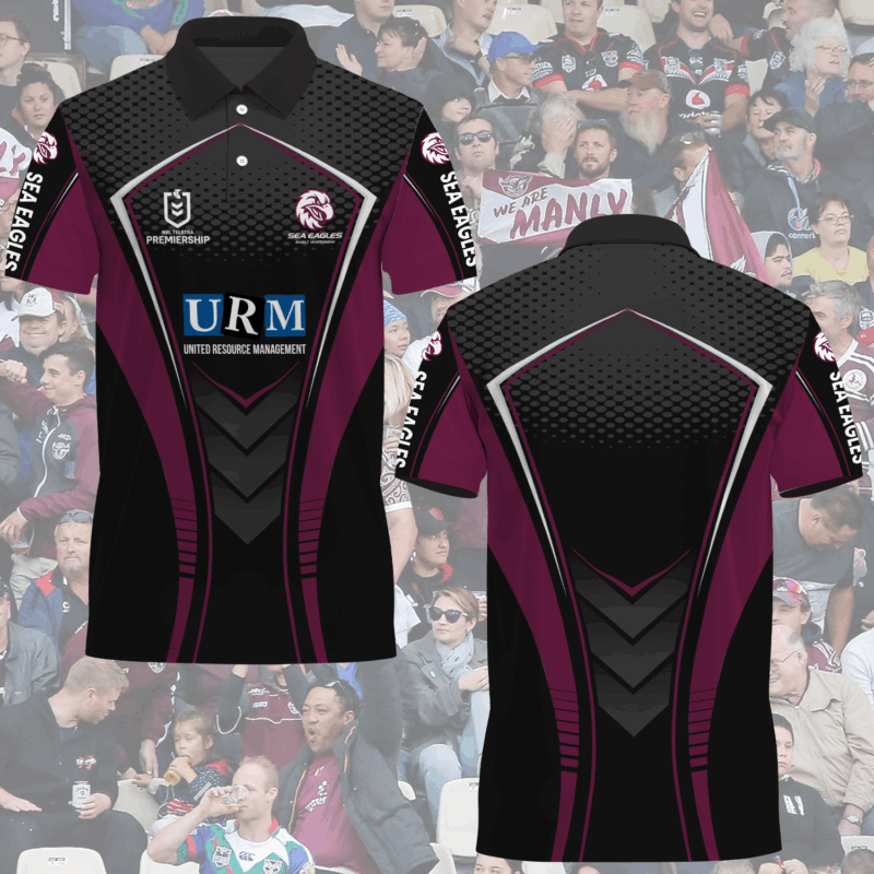 Manly Warringah Sea Eagles NRL Fear The Fortress Newest Polo Shirt MO V2
